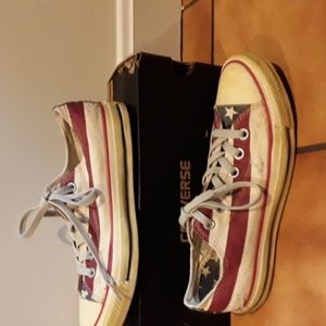 ALL STAR CONVERSE american flag rummage sneakers 7.5 6